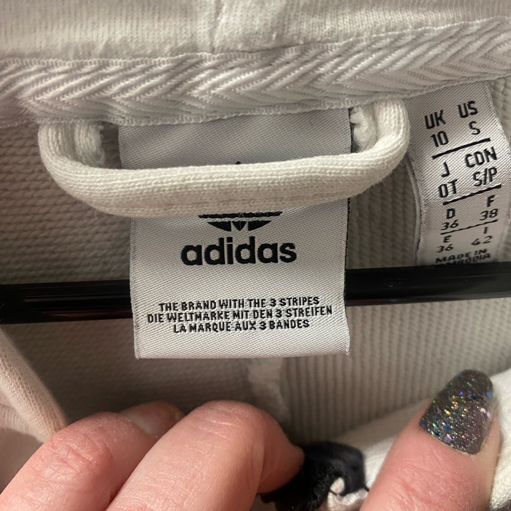 Adidas Black and White Hoodie - Picture 2 of 4